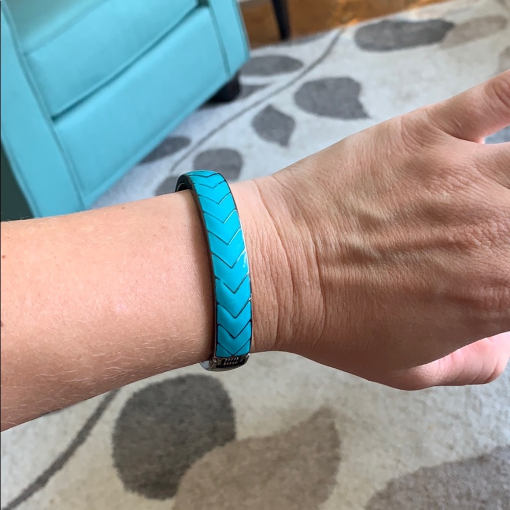 Chevron turquoise bracelet